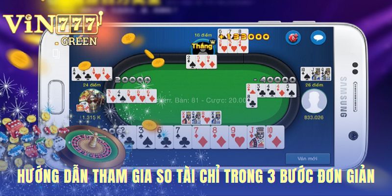 Quy trình tham gia game bài được tinh gọn chỉ trong 3 bước
