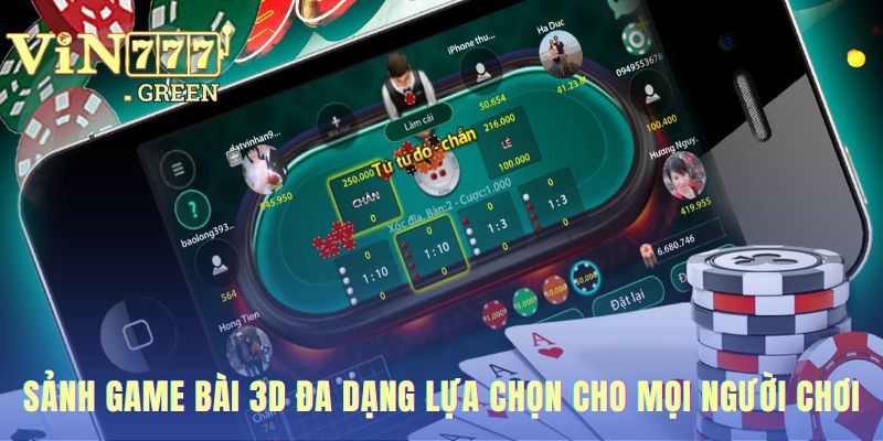 Sảnh game bài 3D quy tụ những game kinh điển và biến thể mới